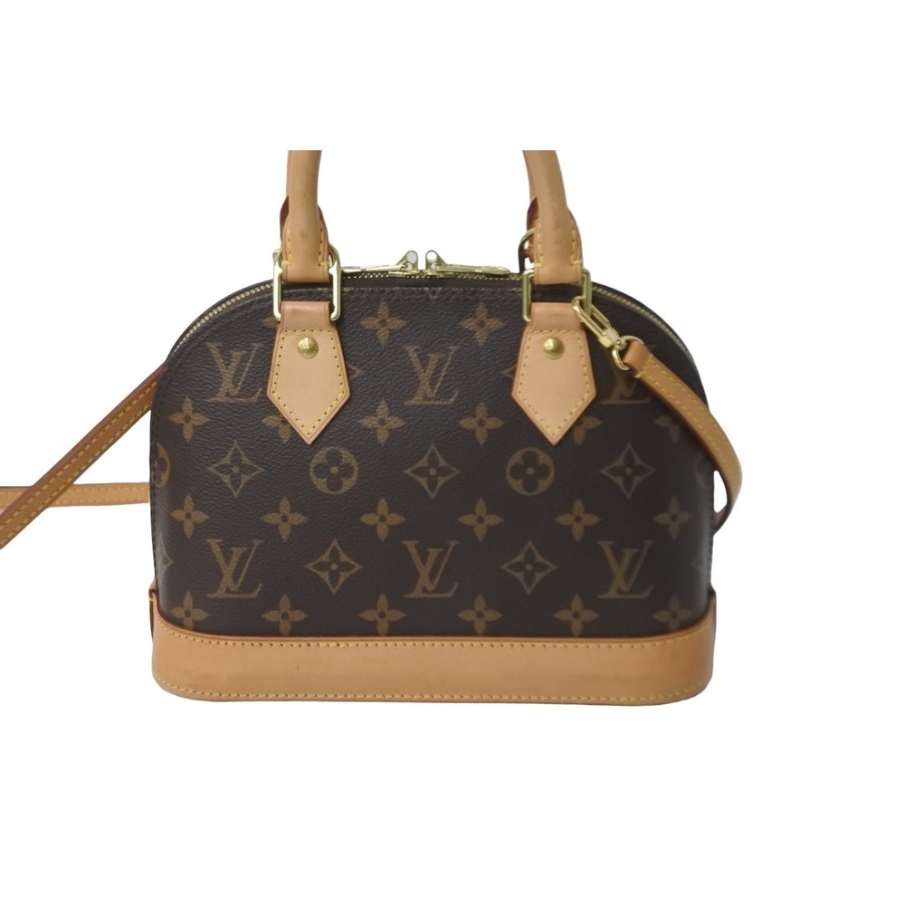 LOUIS VUITTON Alma Monogram Canvas Shoulder Bag Brown - Picture 3 of 8